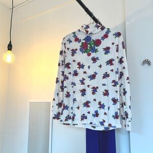 Floral Turtleneck Top
